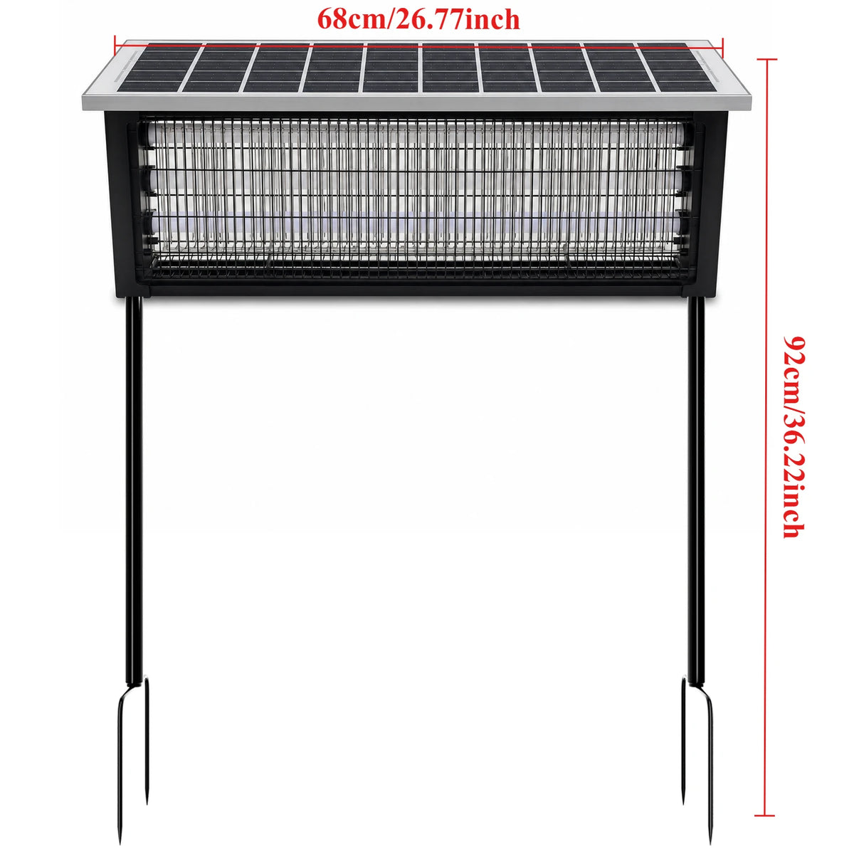 Powerful Large Solar Bug Zapper Outdoor Rechargeable Mosquito Zapper with High Powered, Waterproof Solar Bug Zapper for Patio