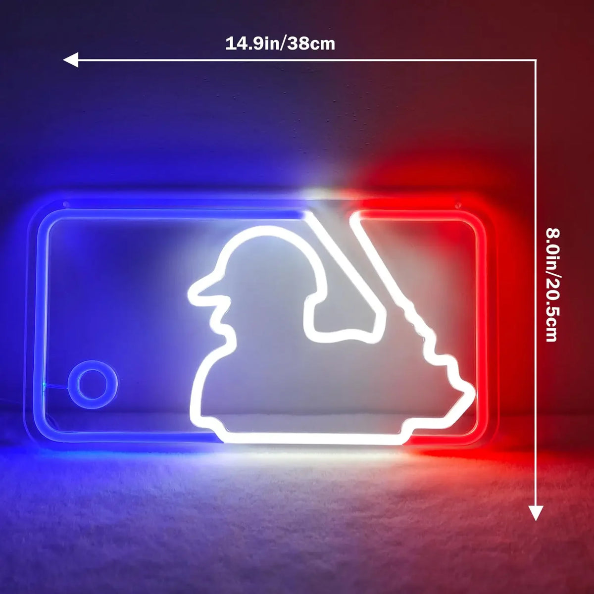 Dimmable Baseball Neon Lights for Wall. Ideal for Boys' Rooms, Sport Clubs, Bars. A Cool Light - Up Wall Art Decoration.