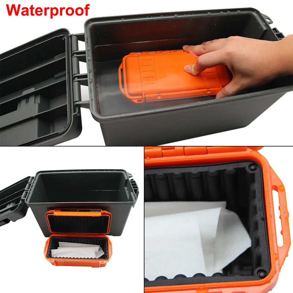 Hunting Ammo Box Water Proof Bullet Storage Pouch EDC Ammo Can Plastic Lightweight High Strength Ammo Accessory Crate