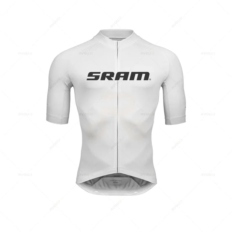 2024 Sram Pro Cycling Jersey Sets Men Bib Shorts Bicycle Short Sleeve Bicicleta Clothing Bike Maillot Ciclismo Hombre Black Sets
