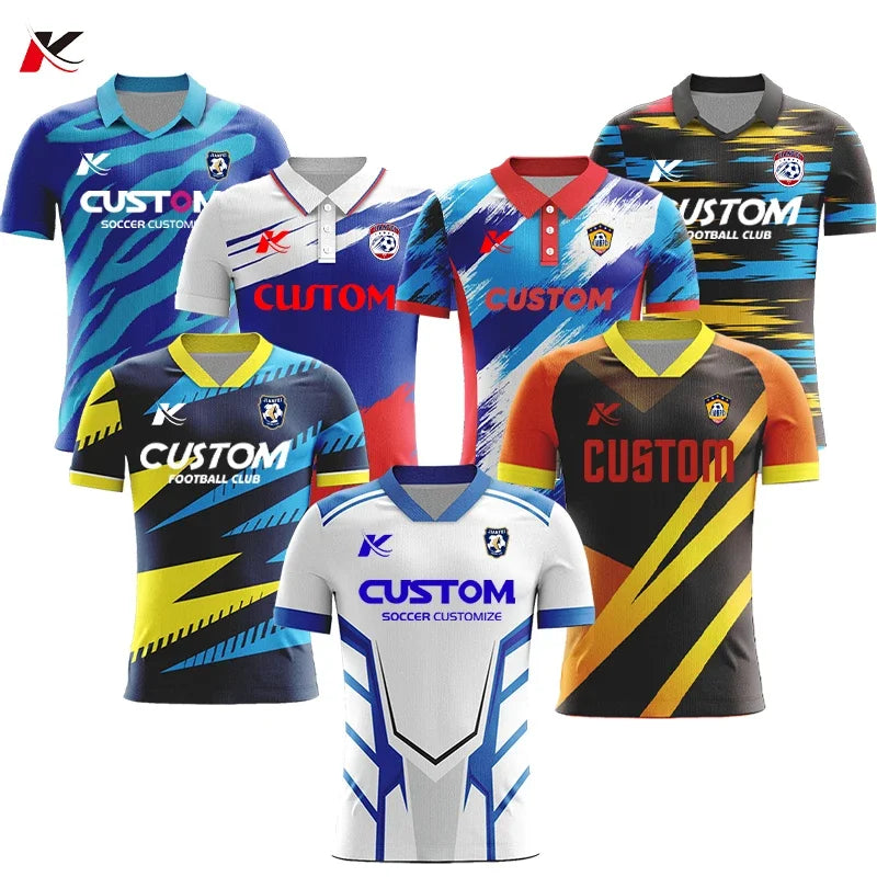Personalized Sublimation Custom Plus Big Size Soccer Uniforms Football Jerseys Teams Stitched Mens Sets With Embroidered Logo