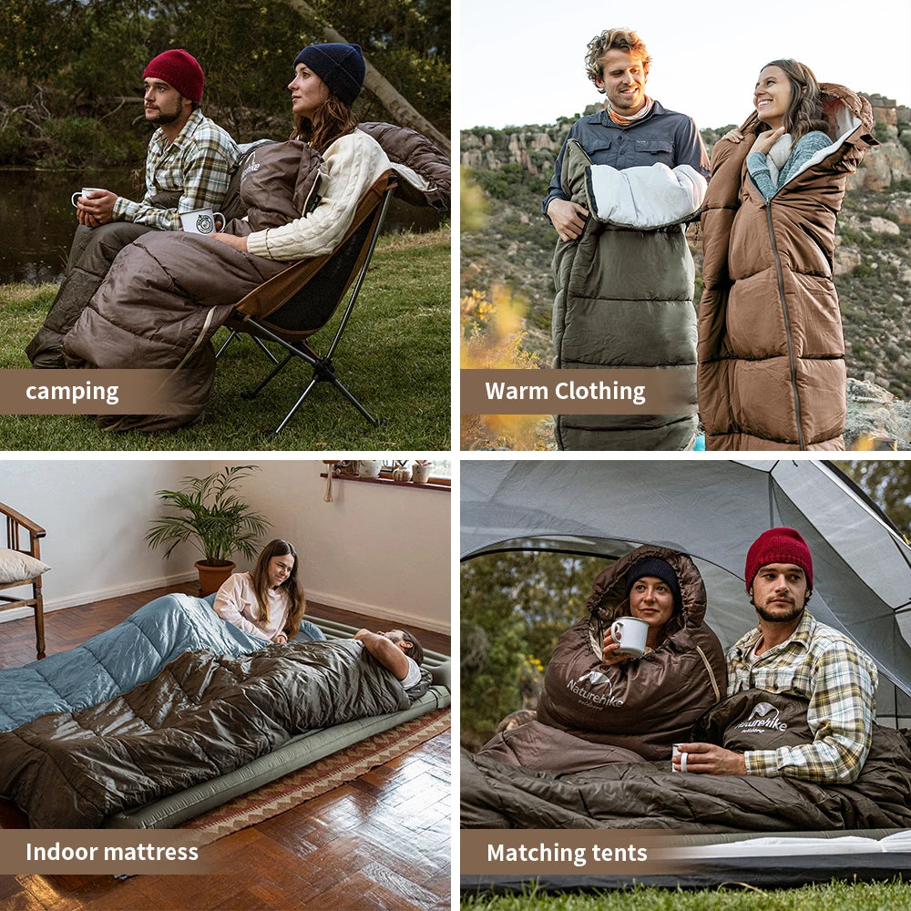 Naturehike Sleeping Bag Ultralight Camping Accsesorios Winter Outdoor Waterproof Envelope Sleeping Bag Hiking Travel U350