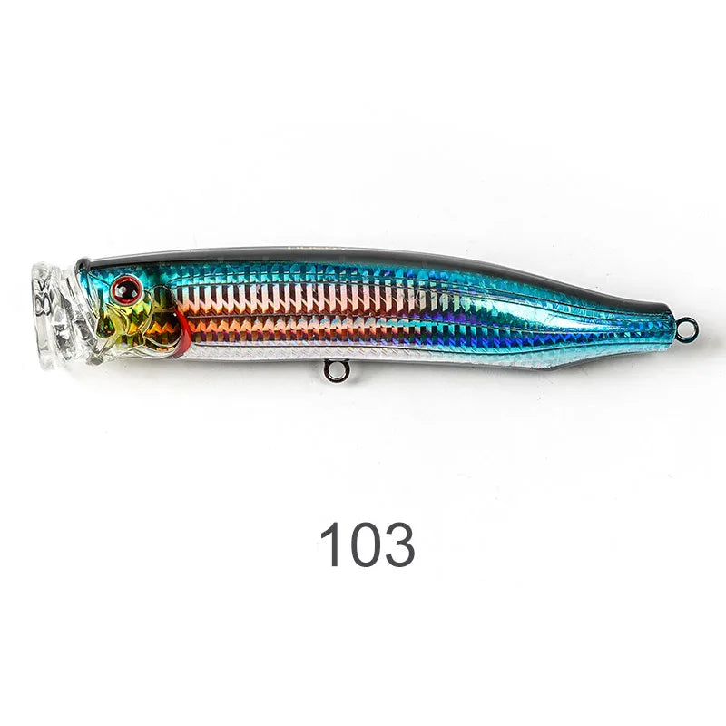 NOEBY Popper Fishing Lure 175mm 73g Topwater Feed Spinning Popper Wobbler Artificial Hard Bait Tuna Amberjack Fishing Lures