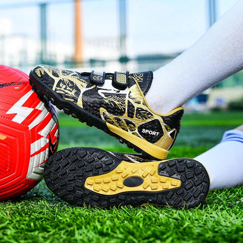 Kids Soccer Shoes FG/TF School Football Boots Boys Girls Cleats Grass Sneakers Child Outdoor Athletic Training Sports Footwear