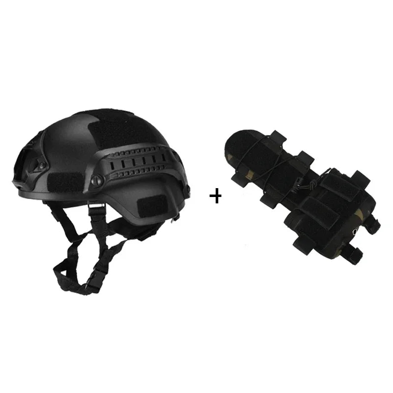 Helmet MICH2000 Airsoft MH Tactical Military Helmet Battery Bag Outdoor Tactical Painball Riding Protect Sports Safety Hunting