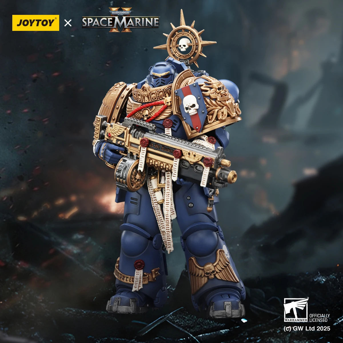 JOYTOY Warhammer 40K 1/18 Action Figure Ultramarines Heavy Relic Primus Armor with Heavy Relic Bolt Rifle figures Toys