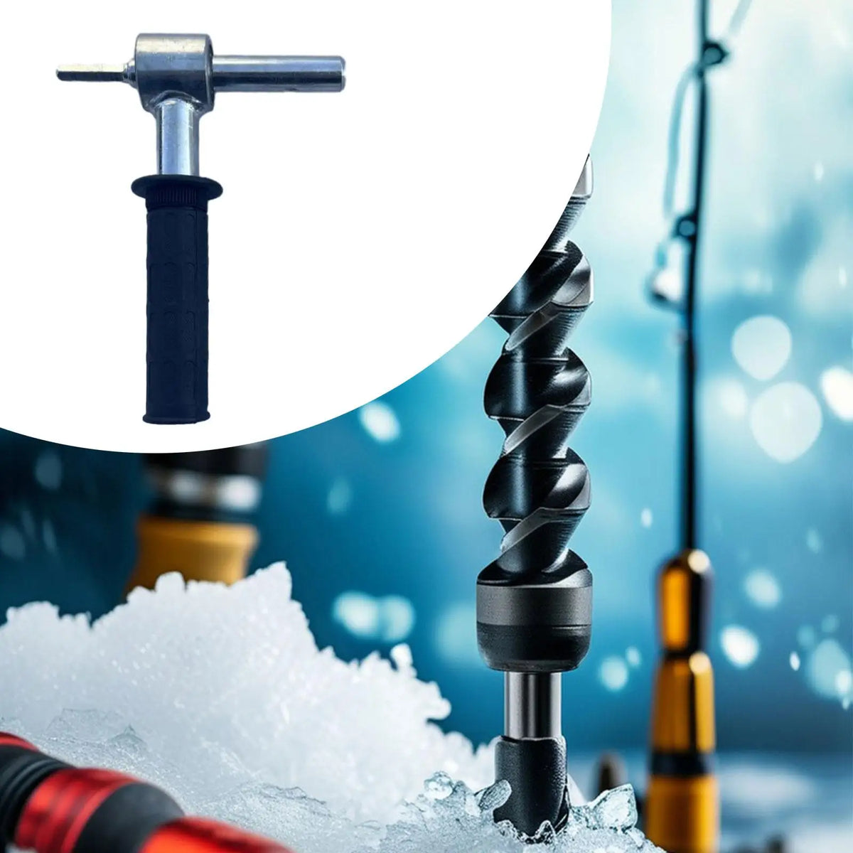 18/20MM Ice Auger Drill Adapter Supplies Set Up Ice Fishing Shelters Fishing Accessories for Outdoor Ice Insert Sewing Fishing