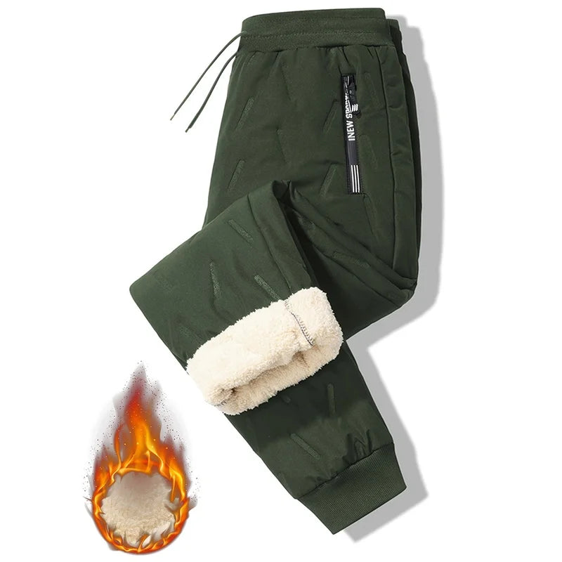 Winter Men's Warm Sports Pants Hiking Pants Men's Sportswear Long Pants Fleece Lining Essential Clothing For Cold Protection