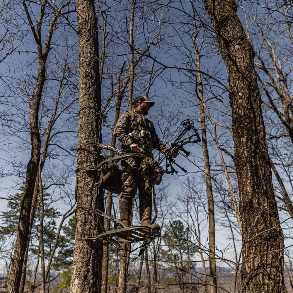 Lightweight Compact Hunting Climbing Treestand for Adults with Mossy Oak Camo