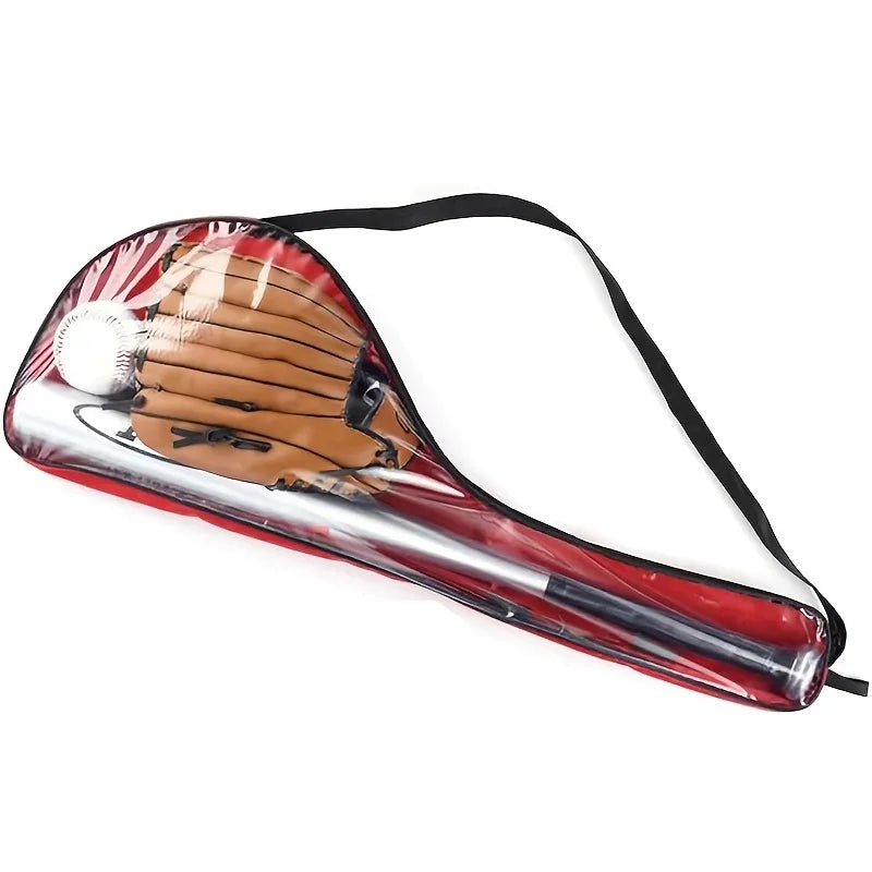 Baseball Balls Set 63cm Aluminum Alloy Baseball Bat PVC Glove Baseball Kit for Beginners Batting Practice Softballs Training