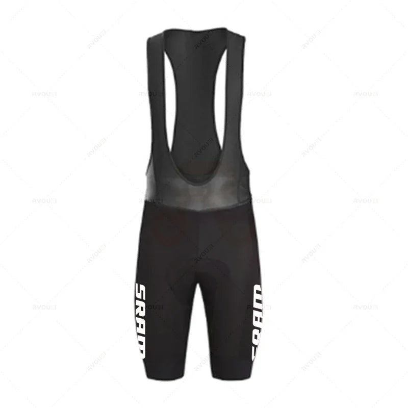 2024 Sram Pro Cycling Jersey Sets Men Bib Shorts Bicycle Short Sleeve Bicicleta Clothing Bike Maillot Ciclismo Hombre Black Sets