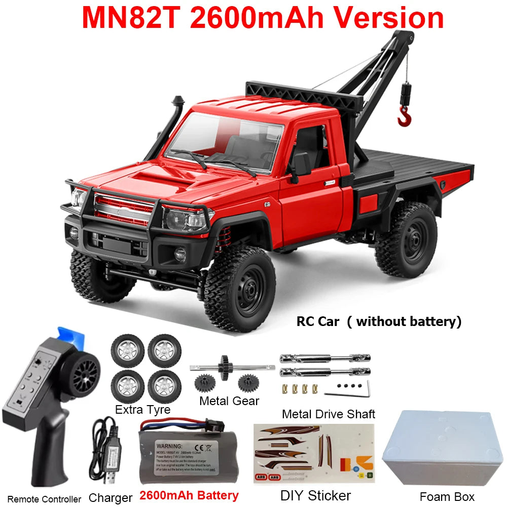 MN82 MN82PRO MN82S MN82T RC Car 1/12 4WD 2.4G Remote Control Car Climbing Off-road RC Crawler LED Light Truck RC Toys As Gift