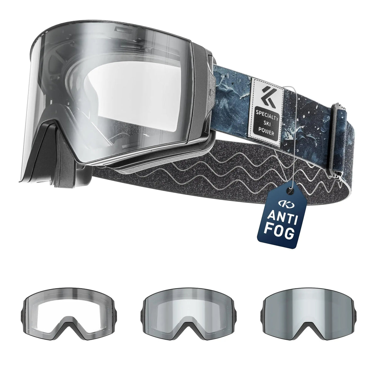 Kapvoe Photochromic Ski Goggle Snowboard Anti-Fog Mask for Men Women Eyewear Kit UV400 Protection Snow Glasses Snowmobile Winter