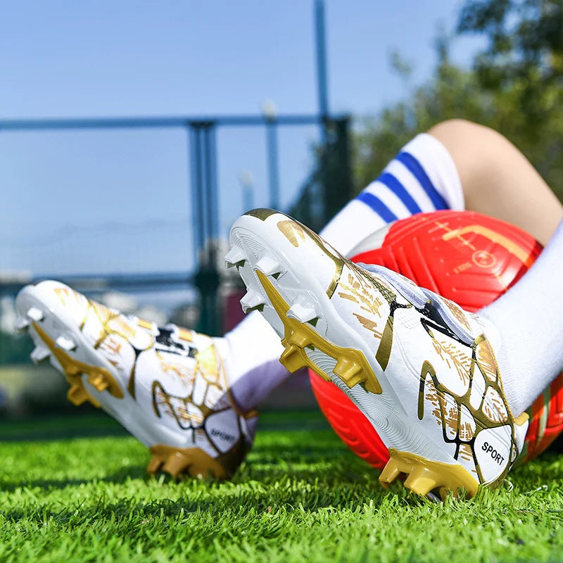 Kids Soccer Shoes FG/TF School Football Boots Boys Girls Cleats Grass Sneakers Child Outdoor Athletic Training Sports Footwear