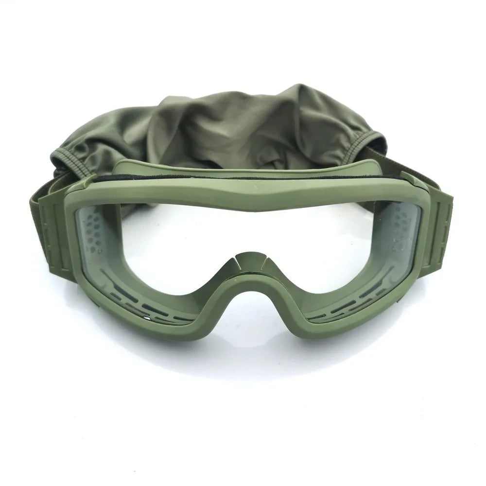 Military Tactical Goggles Windproof Airsoft Paintball Glasses Men's Women War Game Glasses Camping Hiking Sand Prevention UV400