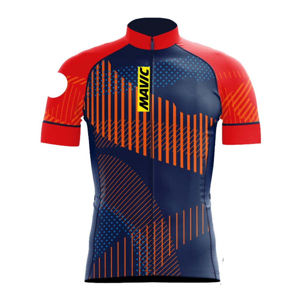 RCC MAVIC Short Sleeve Cycling Jersey Men 2025 Summer Road Bicycle Clothing Breathable Bike Shirts Gym Clothes Men