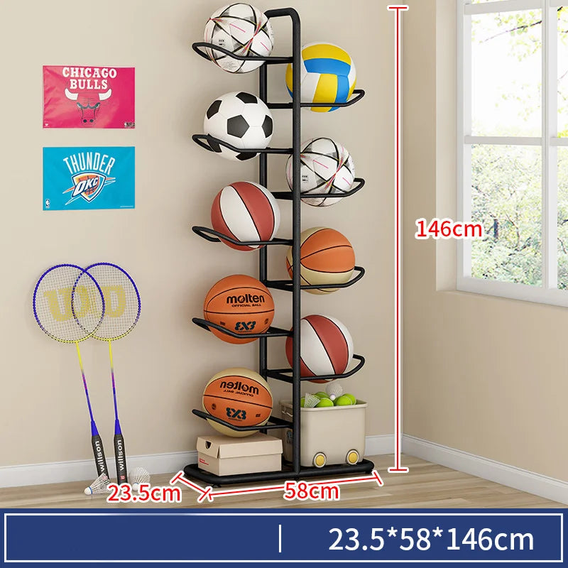 Indoor Children Basketball Storage Rack Put Ball Football Storage Basket Placed Rack Kindergarten Volleyball Stand Holder Space