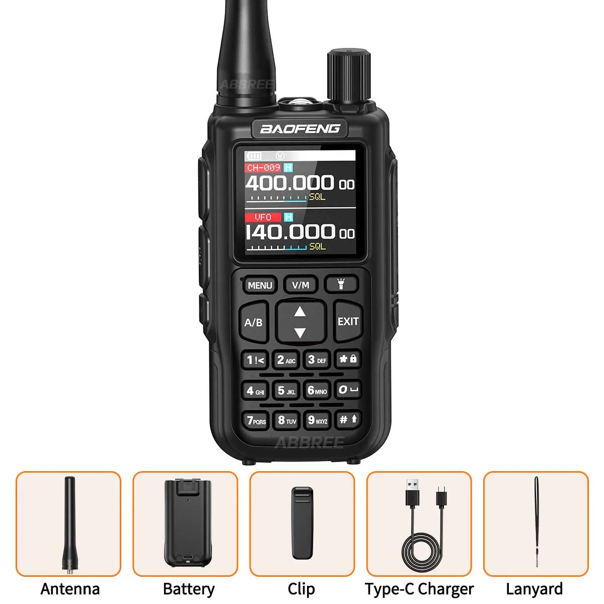 BAOFENG MINI 5 Walkie Talkie 2200mAh Battery APP Bluetooth Programming Long Range Dual PTT Newly Upgraded UV-5R MINI Ham Radio