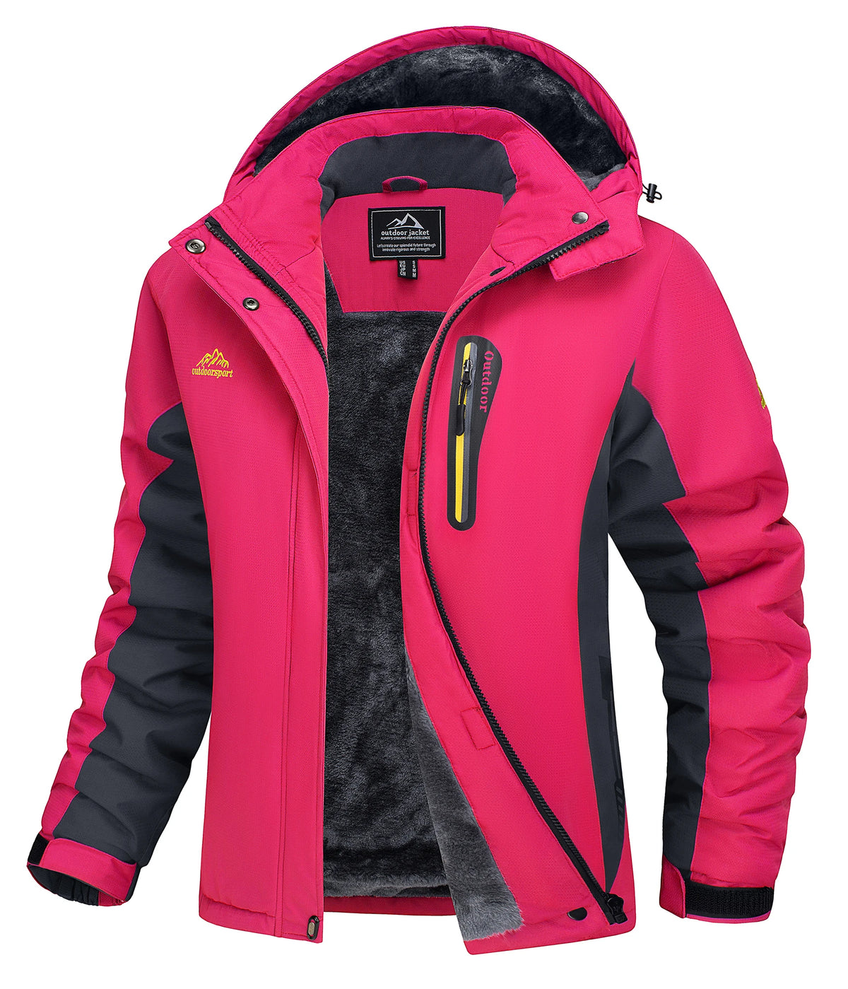 TACVASEN Winter Fleece Lined Ski Snowboard Jacket Womens Waterproof Themal Hiking Jacket Work Coat Windbreaker Parka Raincoat
