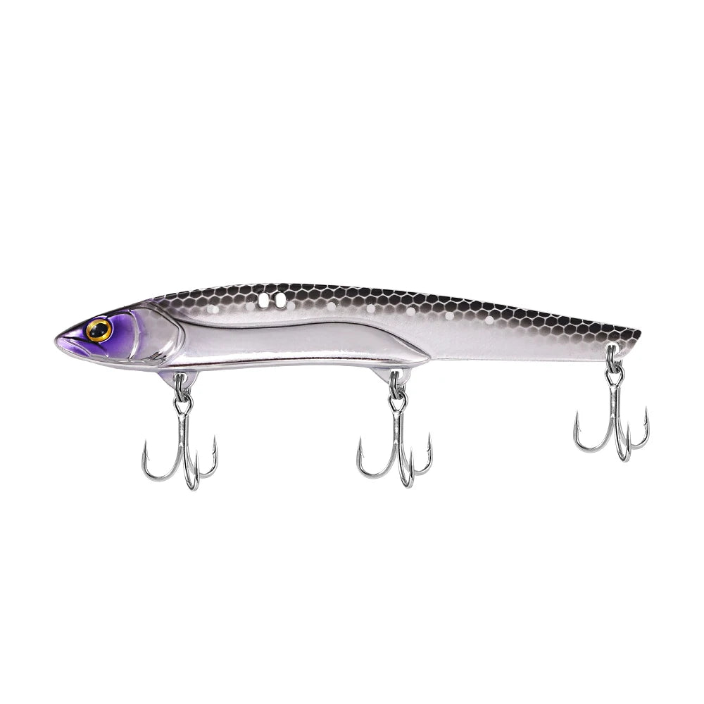 JIGGING PRO  Metal VIB Fishing Lure 107mm 36g Long Cast Three Hooks Spinner Spoon Sea Fishing Hard Baits For Bass Metal Jigging