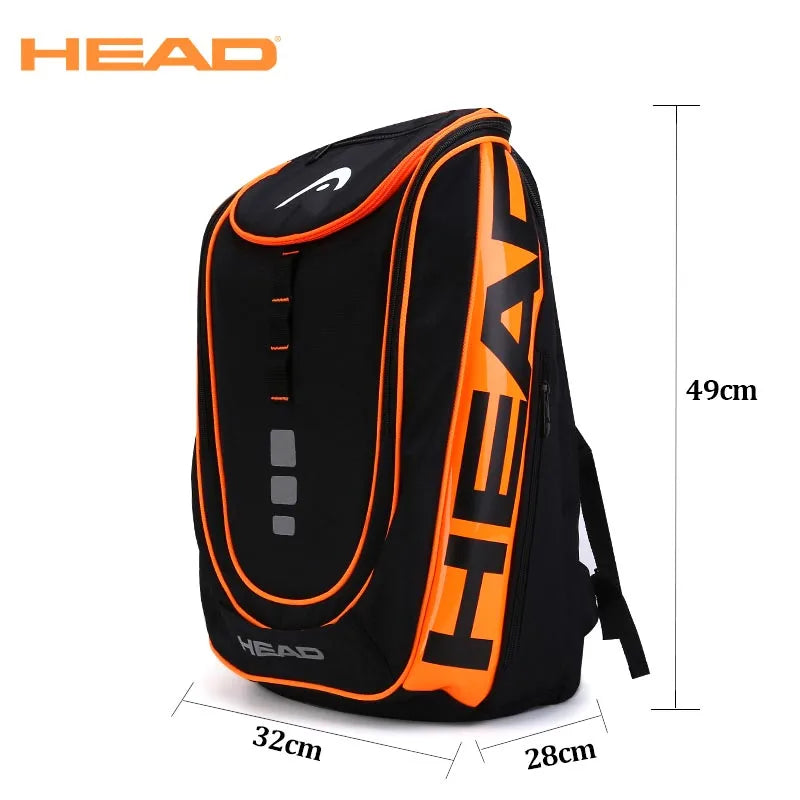 HEAD Original Radical Tennis Backpack Outdoor Sport Bag with Shoe Compartment Raqueta Tenis Racket Bag