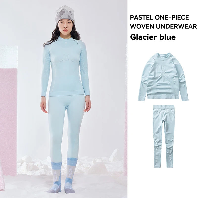 VECTOR Men Women Ski Thermal Underwear Sets Quick Dry Functional Compression Tracksuit Tight Snowboarding Tops and Pants Adult