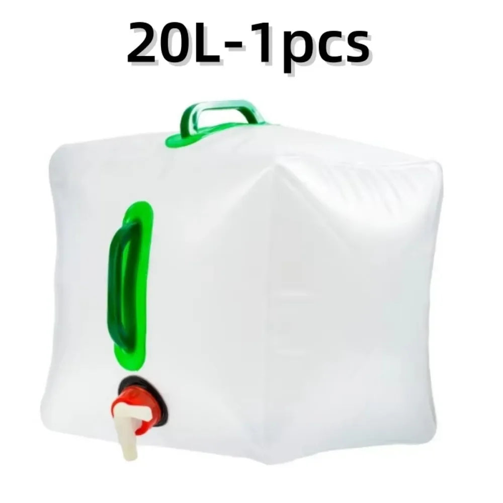 Outdoor Folding Water Bag Large Capacity Portable Water Bag Big Container Kettle Plastic Bucket Camping Equipment Supplies