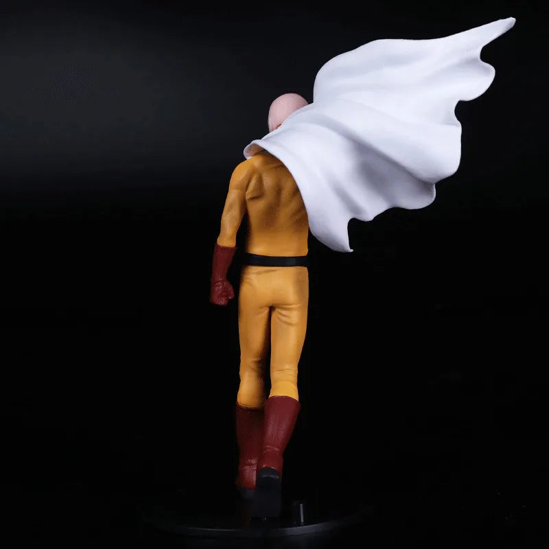 20CM Anime ONE PUNCH-MAN 3 Figure Bald Saitama Tornado Standing Cloak Model Children's Toys PVC Gift Static Collection Doll