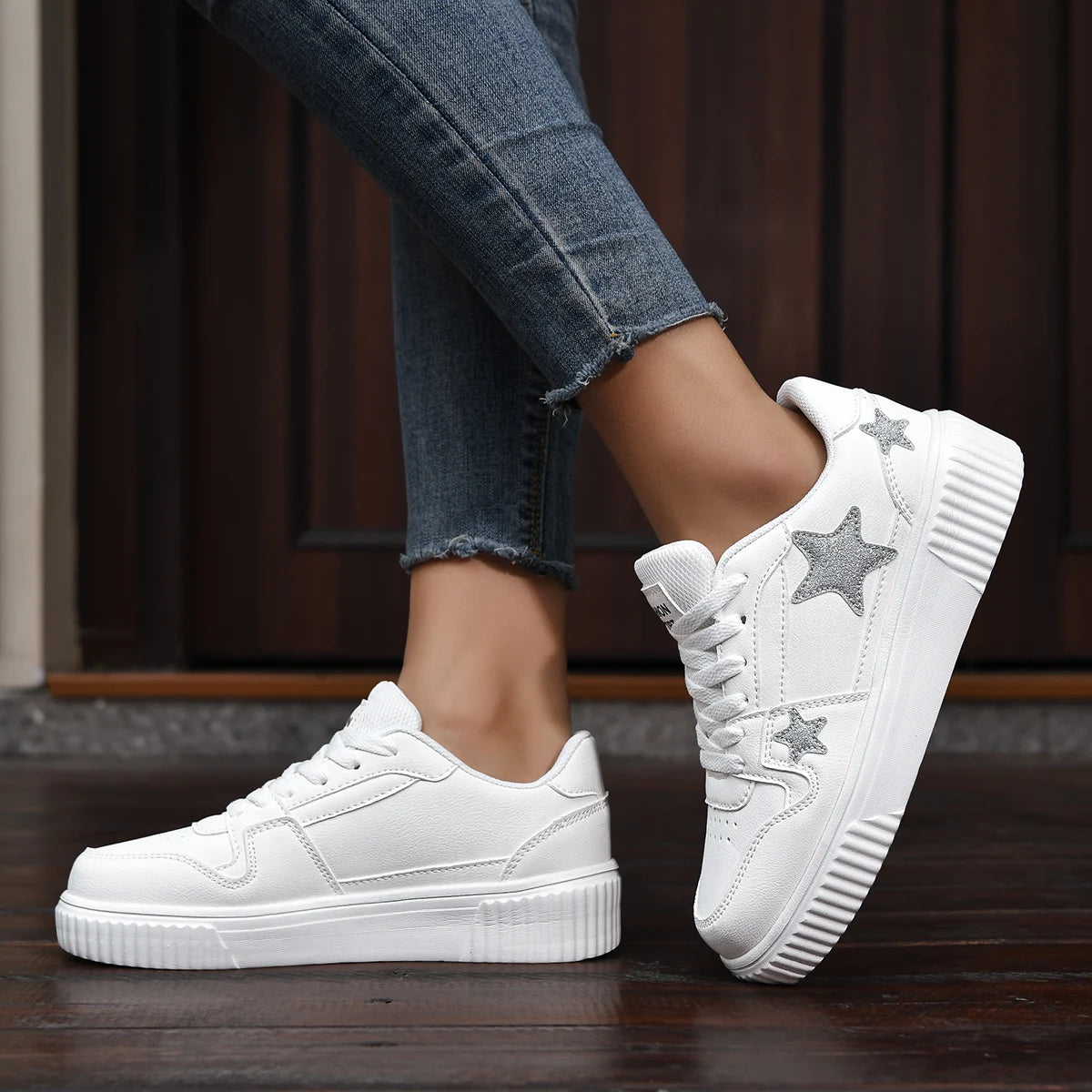 YRZL Womens Sneakers Casual Sports Shoes Couple Breathable Thick Sole Lightweight Skateboard Shoes Man Outdoor Fashion Footwear