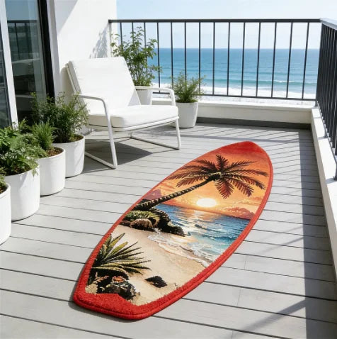 Surfboard Shape Bedside Floor Mat Creativity Carpets for Living Room Thick Plush Bedroom Decor Carpet Fluffy Soft Cloakroom Rug
