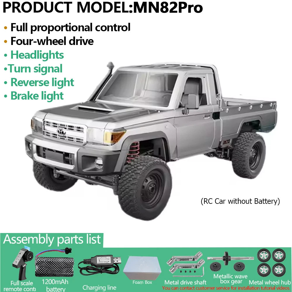 MN82 MN82PRO MN82S MN82T RC Car 1/12 4WD 2.4G Remote Control Car Climbing Off-road RC Crawler LED Light Truck RC Toys As Gift