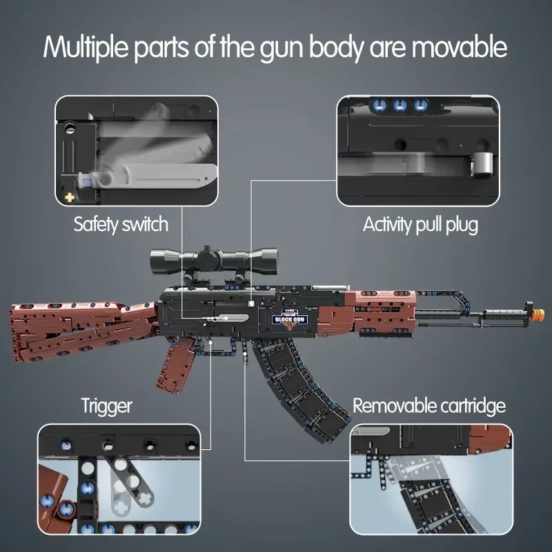 high power lens Cada City Police Military AWM Sniper Rifle series Building Blocks For Assault Rifle Bricks Toys Kids Gift