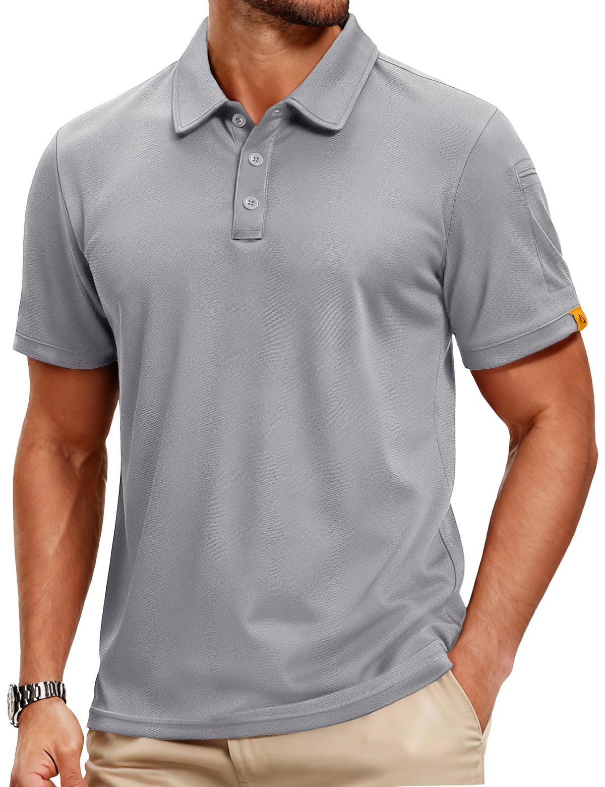 TACVASEN Men's Polo Shirts Short Sleeve Golf Collared Moisture Wicking Athletic Performance Casual UPF 50+ Polos Lightweight