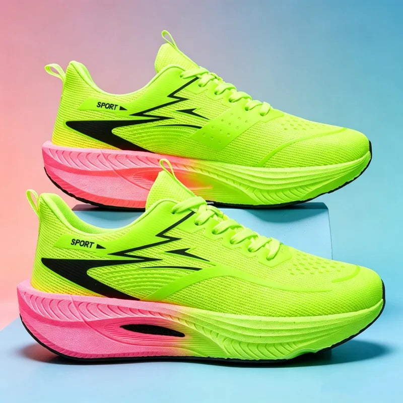 Marathon Running Shoes Men Speciality Sports Carbon Board Breathable Lightweight Women's Comfortable Athletic Nonskid Sneakers