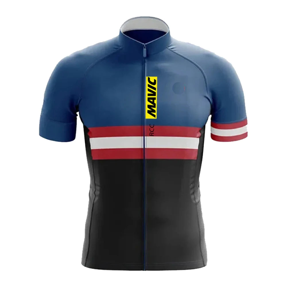 RCC MAVIC Short Sleeve Cycling Jersey Men 2025 Summer Road Bicycle Clothing Breathable Bike Shirts Gym Clothes Men