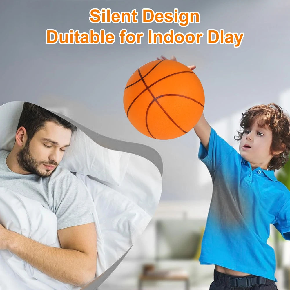 Indoor Silent Basketball Kids Foam Basketball Bouncing No Noise Squeezable Mute Ball Lightweight Sports Toy Ball
