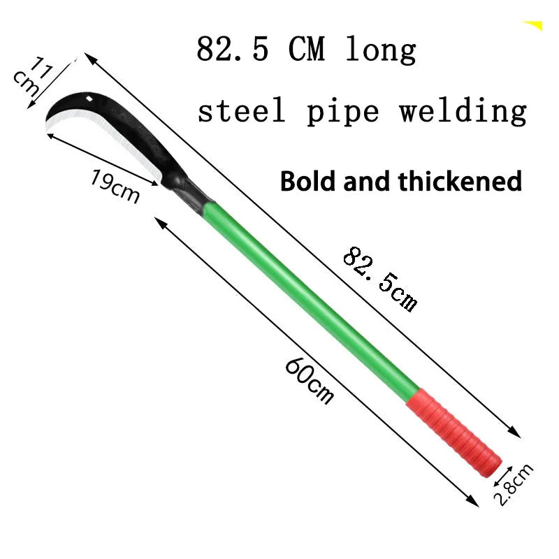 Add long handle sickle wood cutting outdoor lawn mower branch pruning tree cutting machete thickened