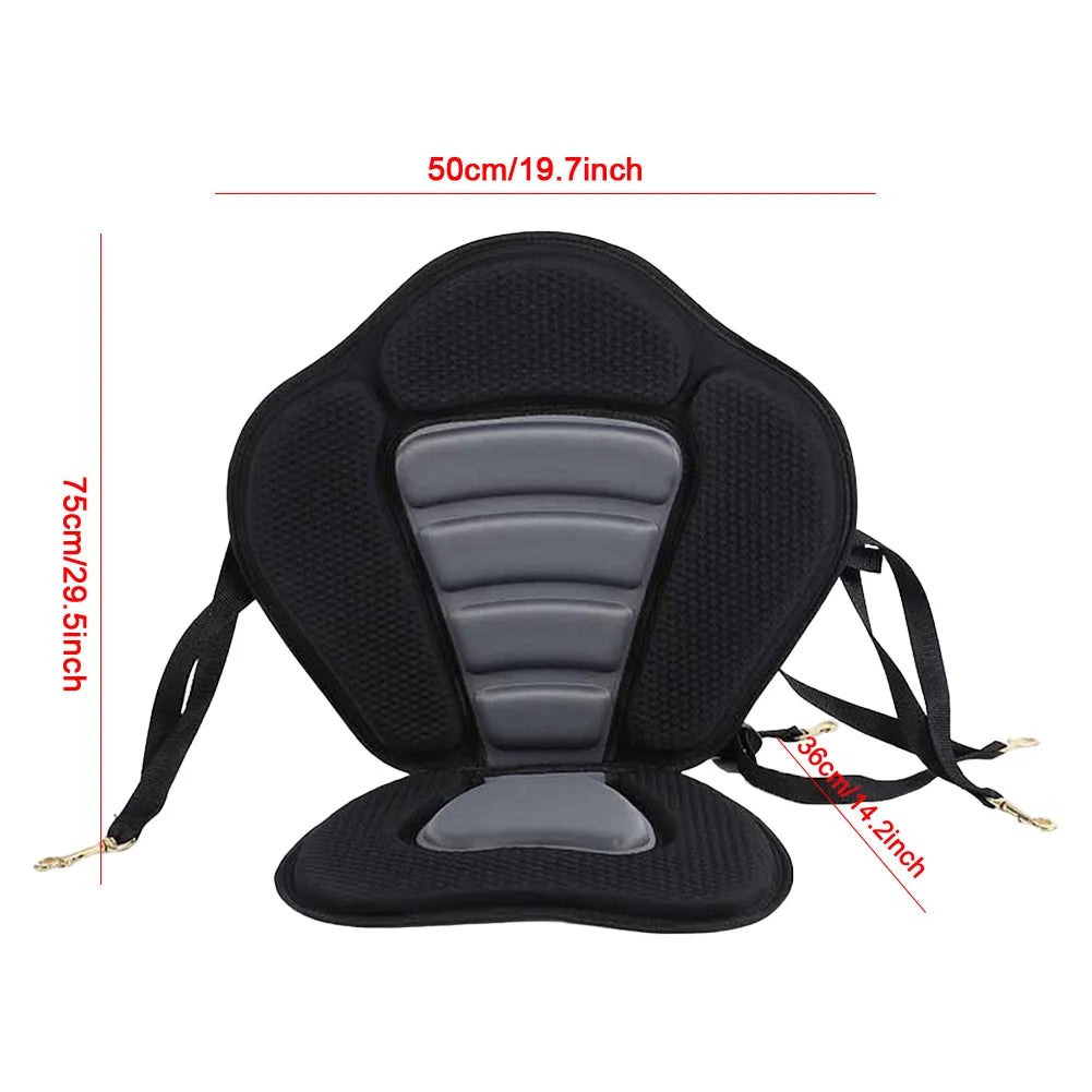 Kayak Paddle Board Seat Adjustable Stand Up Backrest Seat with Storage Bag Non-Slip Backrest Seat for Rowboats Fishing Canoeing