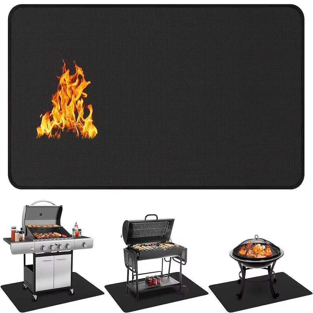 Heat Resistant Grill Mats for Outdoor Grill to Protect Your Prep Table and Outdoor Grill Table - Fire Proof & Water Proof & Oil