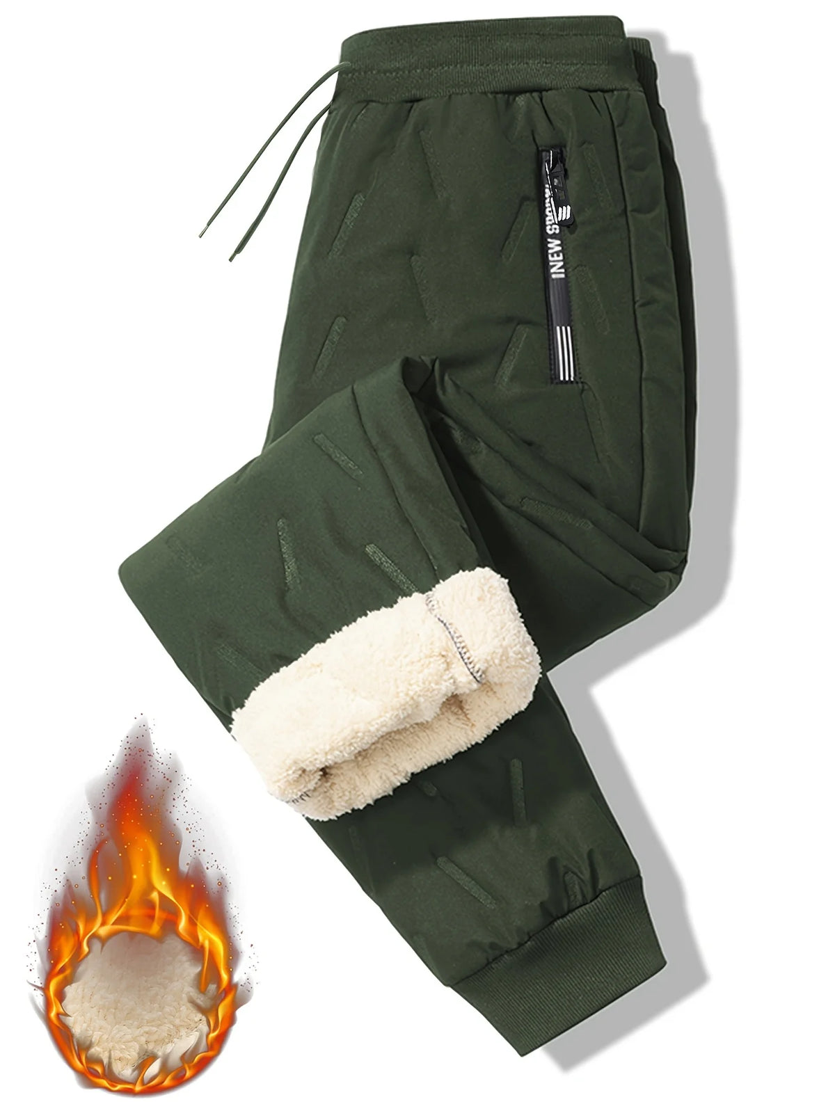 Winter Men's Warm Sports Pants Hiking Pants Men's Sportswear Long Pants Fleece Lining Essential Clothing For Cold Protection