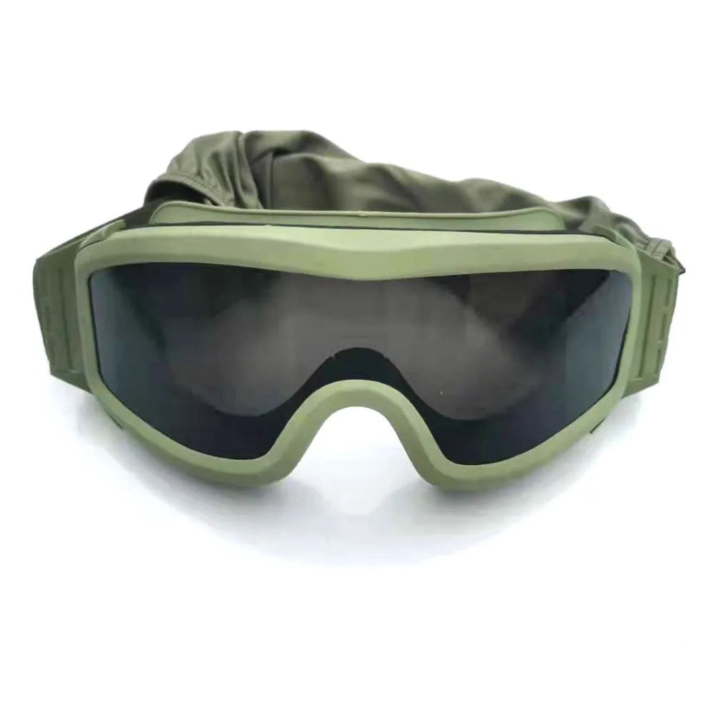 Military Tactical Goggles Windproof Airsoft Paintball Glasses Men's Women War Game Glasses Camping Hiking Sand Prevention UV400