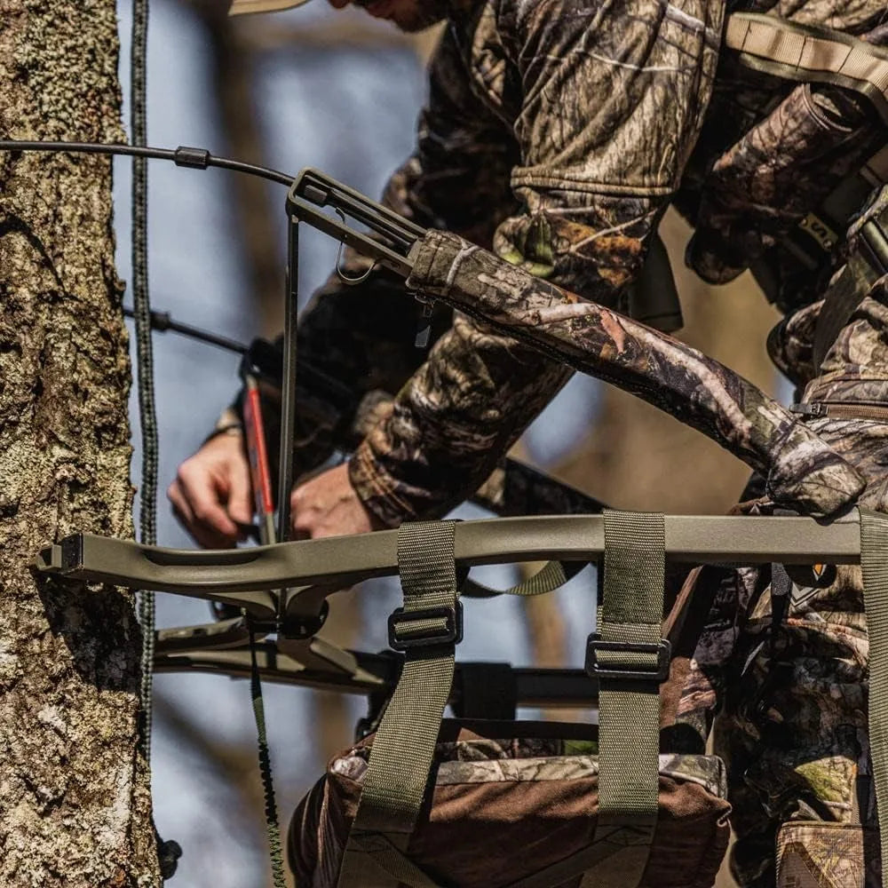 Lightweight Compact Hunting Climbing Treestand for Adults with Mossy Oak Camo
