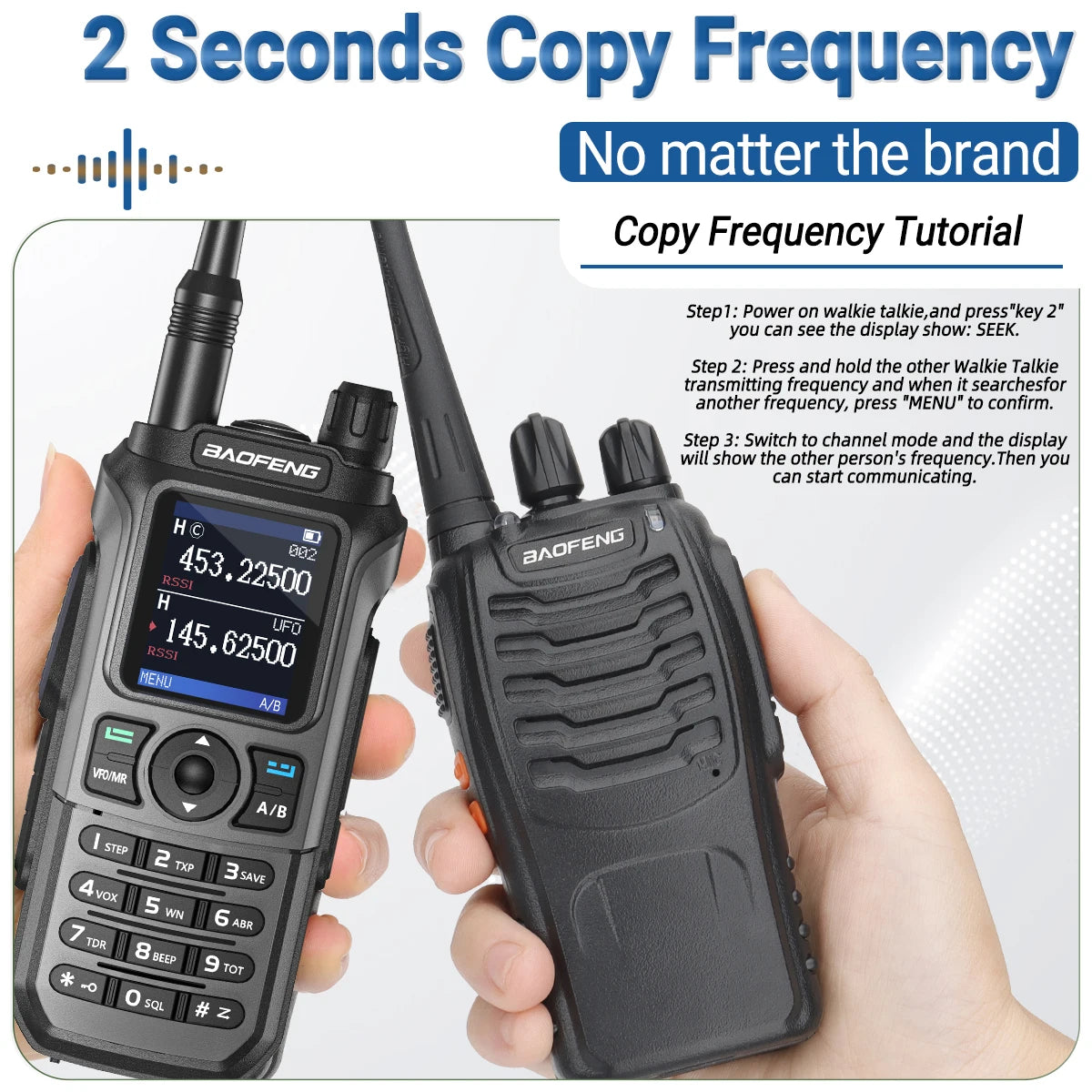 Baofeng UV-21 Pro Wireless Copy Frequency VHF UHF Powerful Waterproof V2 Long Range UV-32 Long Range Type-C Two Way Ham Radio