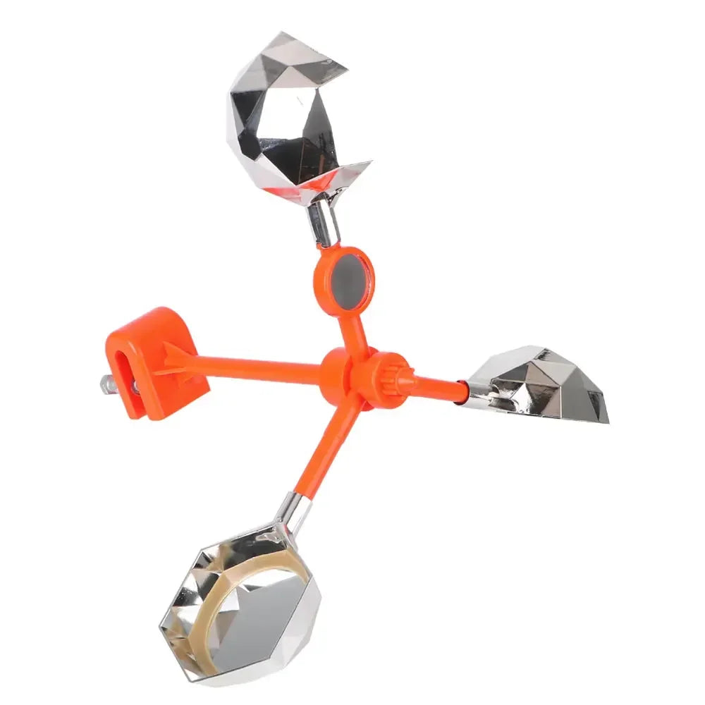 Solar Wind Powered Automatic 360° Rotation Bird Repeller Outdoor Garden Farm Yard Deterrent with Reflective Sound Scare Features