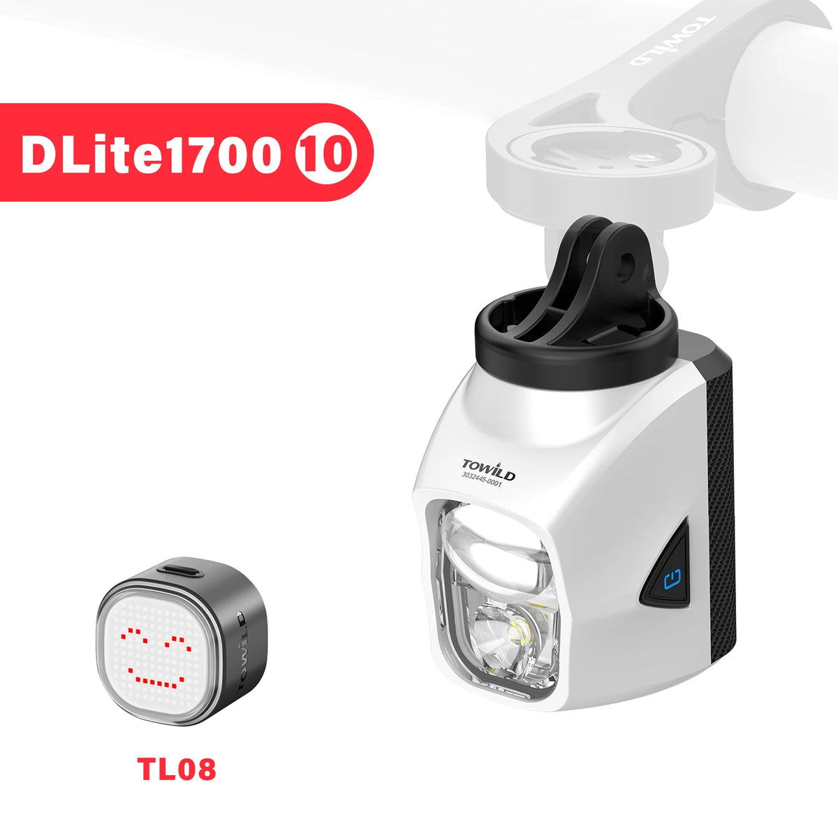 TOWILD DL1200S/DL1700 Bicycle Light With Cut-Off Line Beam1900LM Rechargeable Bike Front Light Power Bank Mtb Cycling Headlights
