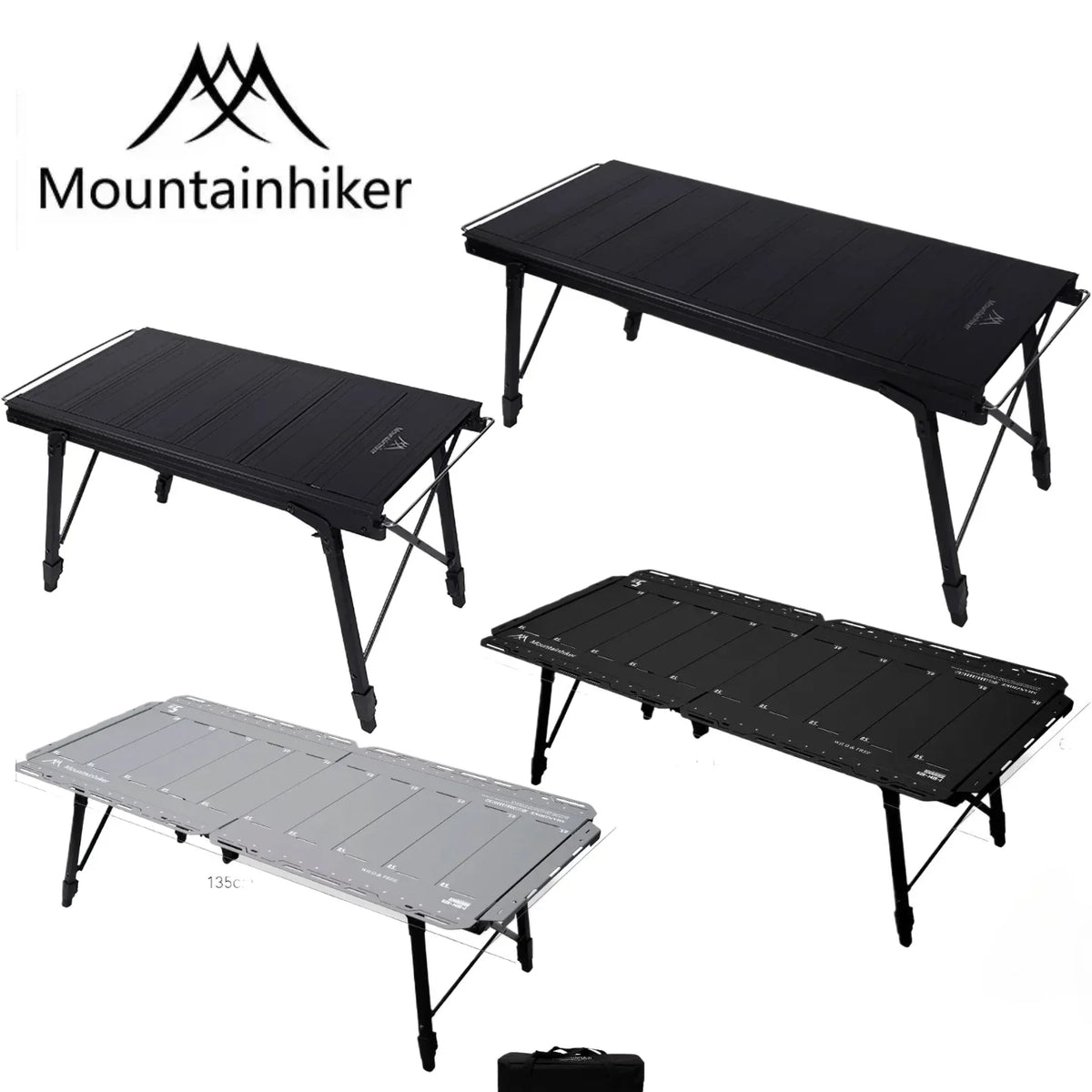 MOUNTAINHIKER 2026 Newest IGT Table 3-Unit 4-Unit 5-Unit Black Silver Folding Camping Table