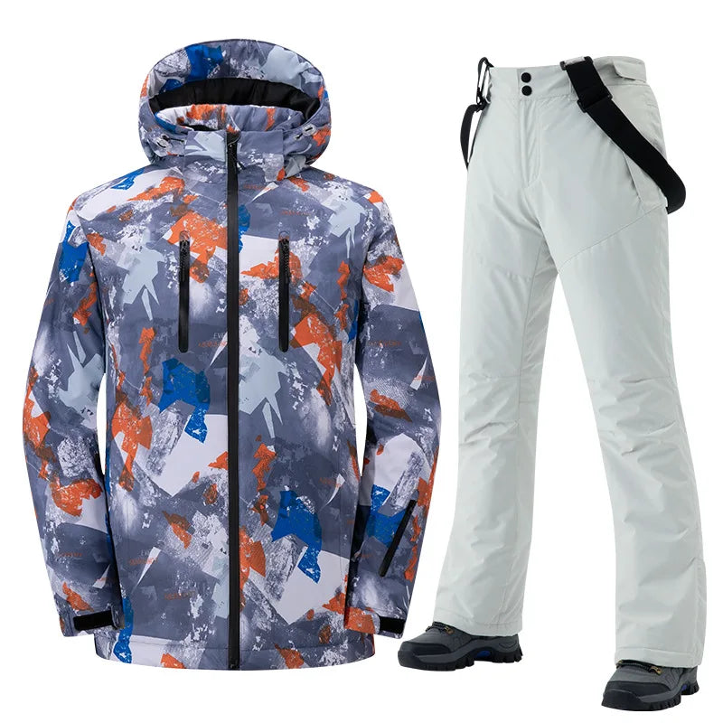 New Ski Suit Men Women Skiing and Snowboarding Sets Outdoor Warm Waterproof Windproof Jacket+Pants Male Female Winter Snow Suit