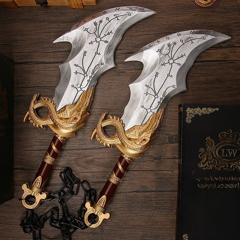 Large Kratos Axe Katana Athena Leviathan Blade Sword Chaos God of War 4 Cosplay Prop Real Size Japanese Katana Samurai Sabre Toy