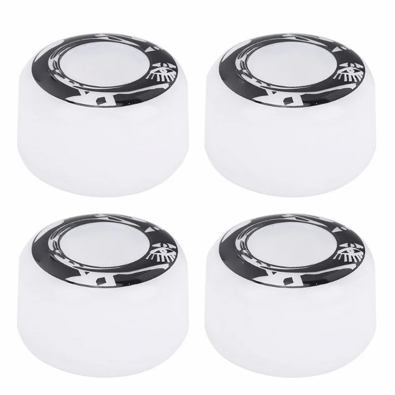 4Pcs/Set High Elasticity PU Fish Board Skateboard Wheels Replacement Accessorieswhite With Pattern