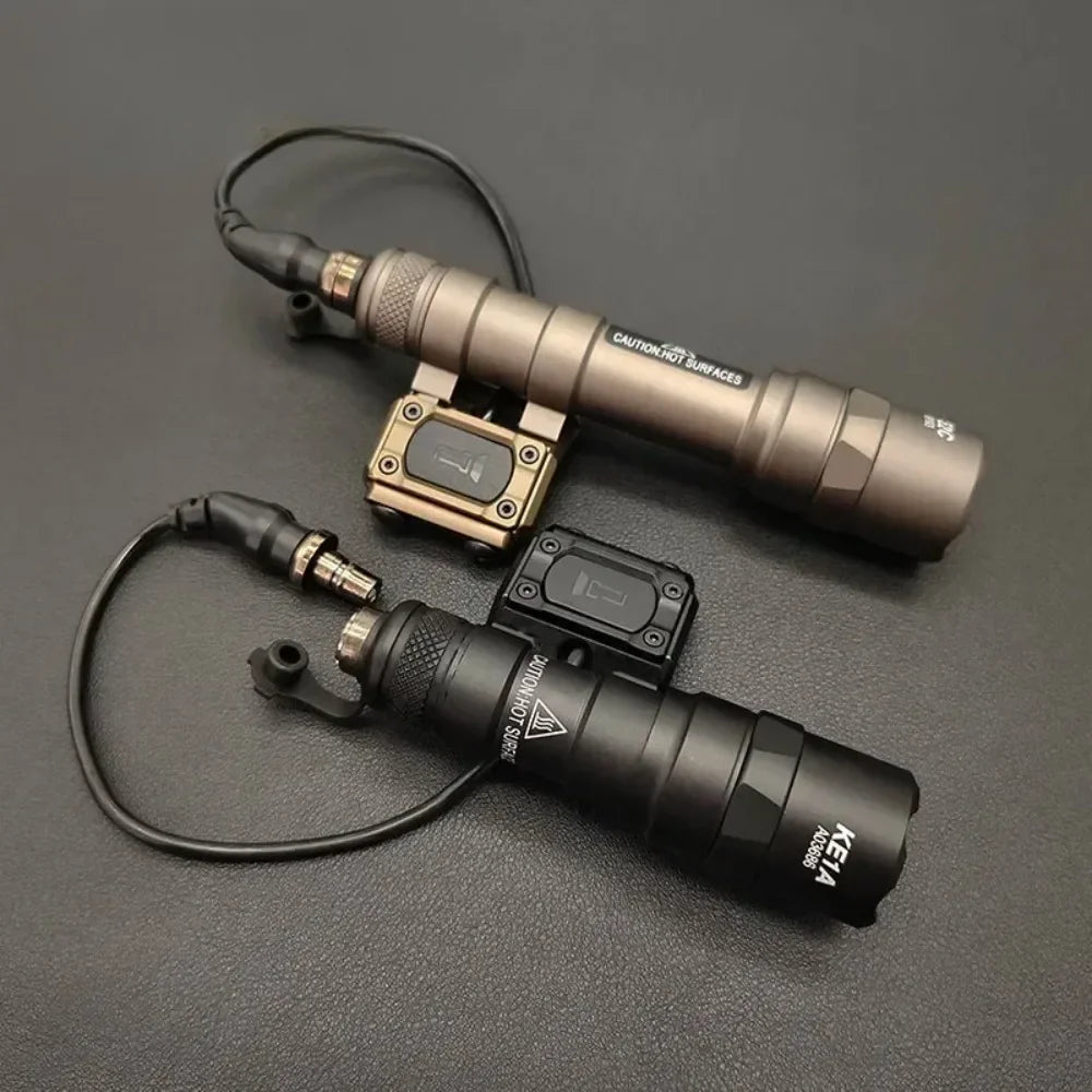 M300B M600B Upgrade Tactical LED Flashlight Gun Light Scout Strobe Fit 20mm Rail with Switch for Outdoor Hunting